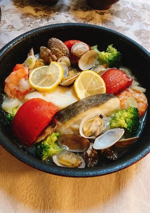 レモンバターポン酢で塩鱈のアクアパッツァ-レシピのメイン写真