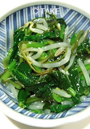 ほうれん草ともやしの♪めかぶ和え-レシピのメイン写真