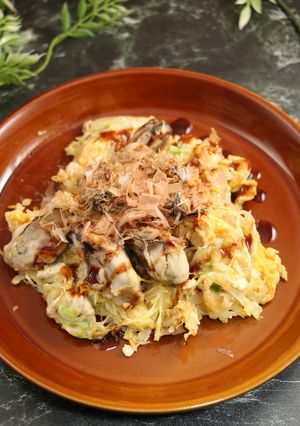 簡単！たっぷり牡蠣のお好み焼き風-レシピのメイン写真
