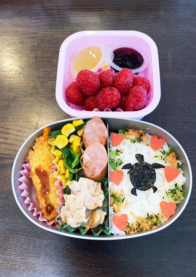 かめさん弁当☆幼稚園保温庫用☆年少-レシピのメイン写真