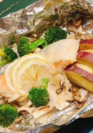 鮭のホイル焼き　西京味噌風味-レシピのメイン写真