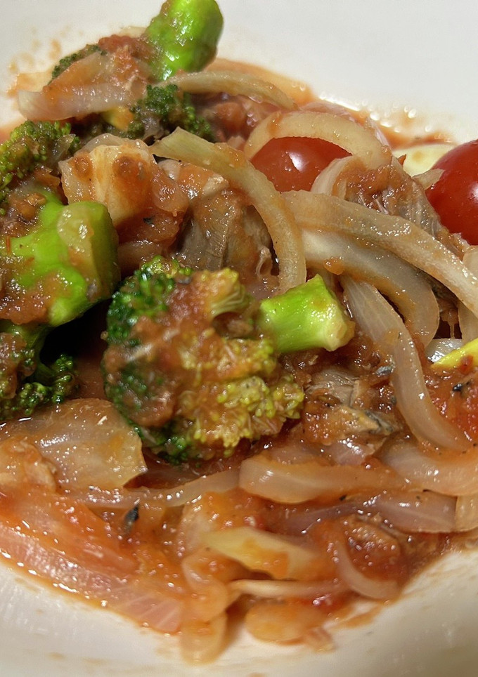 アクアパッツァ風！鯖缶のトマト煮込み-レシピのメイン写真