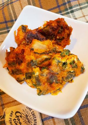 もちふわヘルシー豆腐キムチチヂミ-レシピのメイン写真