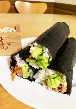 スタミナ巻き風の恵方巻き♪-レシピのメイン写真