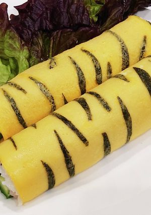 子供用♡鬼パン恵方巻の薄焼き卵-レシピのメイン写真