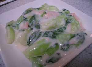 チンゲン菜とハムのクリーム煮-レシピのメイン写真