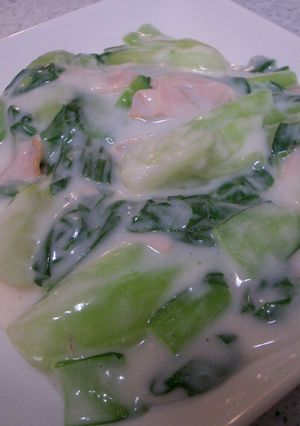 チンゲン菜とハムのクリーム煮-レシピのメイン写真