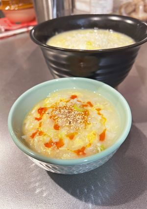 夜食☆風邪！罪悪感1！鶏皮の中華風おじや-レシピのメイン写真