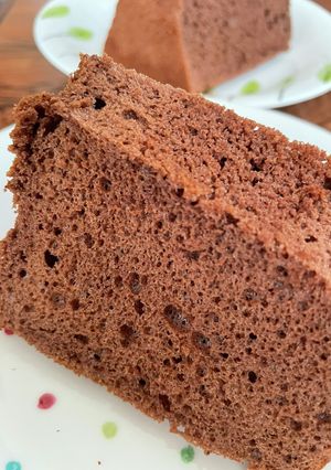 チョコレートシフォンケーキ-板チョコ2枚-レシピのメイン写真