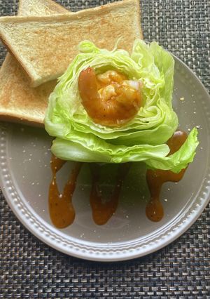 レタスザクザクピリ辛海老サラダモーニング-レシピのメイン写真