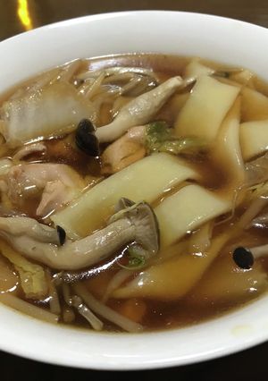 鶏と野菜のきしめん-レシピのメイン写真