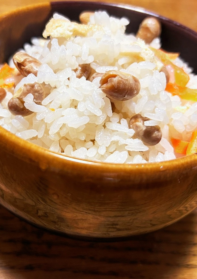 節分に余った福豆の炊き込みご飯♡-レシピのメイン写真