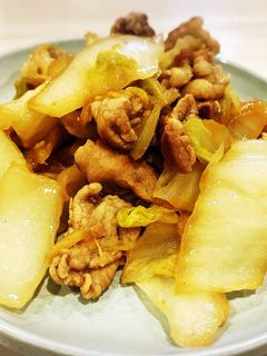 豚こま肉と白菜のめんつゆ炒め煮-レシピのメイン写真