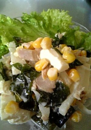 海藻･ツナ・豆腐のサラダ-レシピのメイン写真