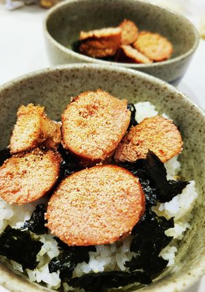 口の中は「焼き明太子おにぎり」丼-レシピのメイン写真