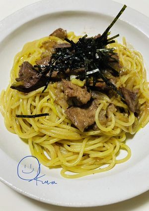 ★鶏レバーのガーリック醤油パスタ★-レシピのメイン写真