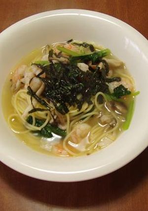 昆布茶で簡単！和風スープパスタ-レシピのメイン写真