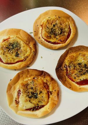 早いの美味いの安いの〜餃子皮ブルスケッタ-レシピのメイン写真