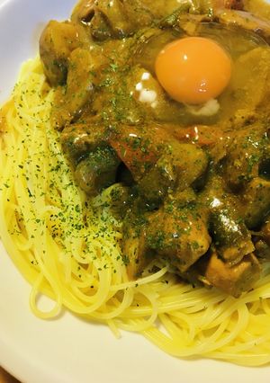 市販カレー●ミルクチキンカレーパスタ-レシピのメイン写真