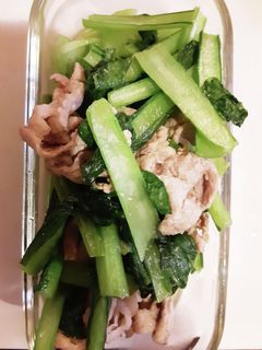 小松菜と豚こま醤油炒め-レシピのメイン写真