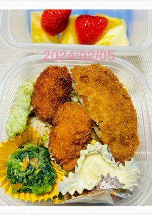 牡蠣フライ弁当⭐︎高校生のおべんとう-レシピのメイン写真