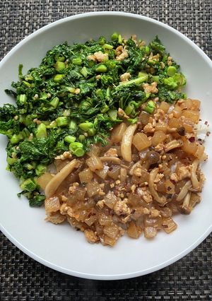 菜の花と大根の2色丼-レシピのメイン写真