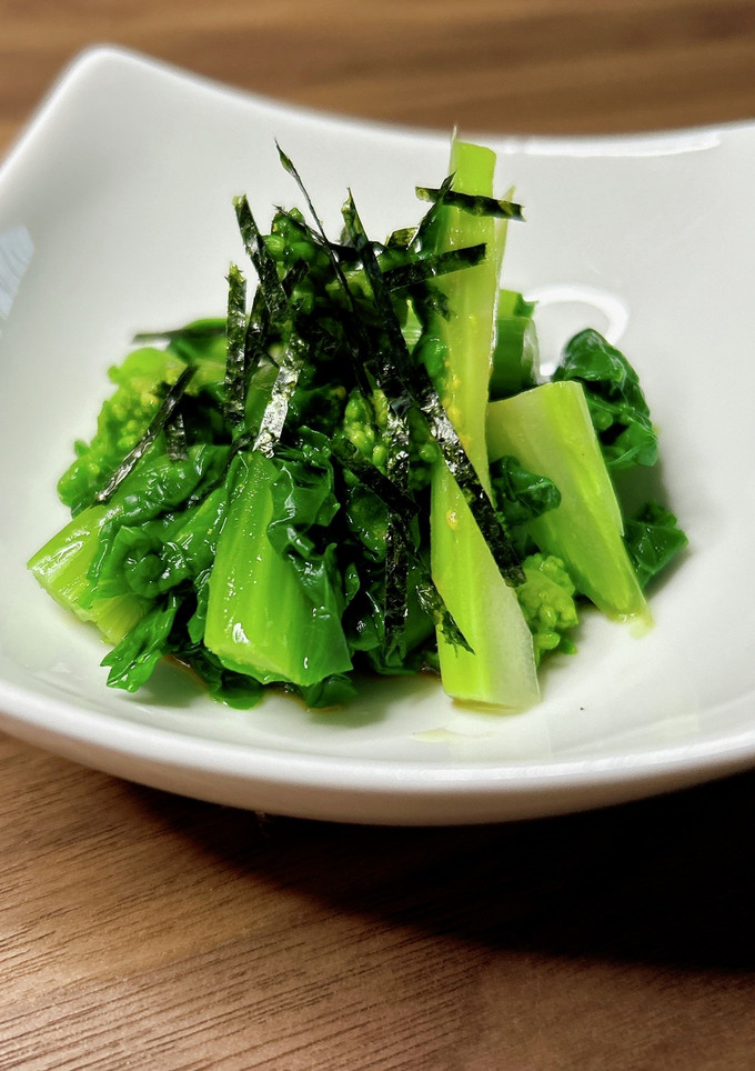 簡単おいしい！菜の花からし醤油和え-レシピのメイン写真