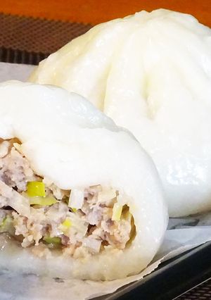 自家製米粉で作るもちもち肉まん-レシピのメイン写真