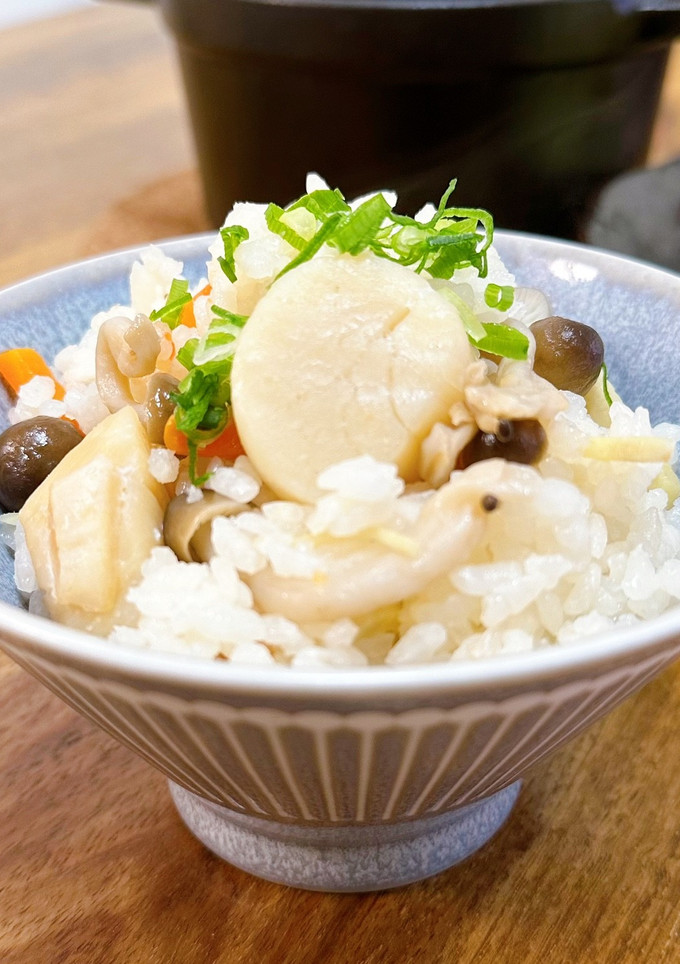 塩出汁のみ✨ホタテと生姜の炊き込みご飯-レシピのメイン写真