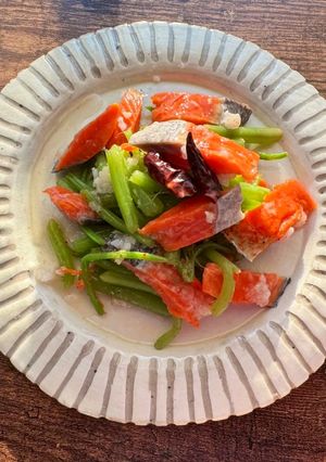 青森発♡鮭の飯寿司のみず和え＊かさ増し-レシピのメイン写真