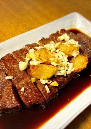 ご飯が進む！ガーリック醤油ステーキ-レシピのメイン写真