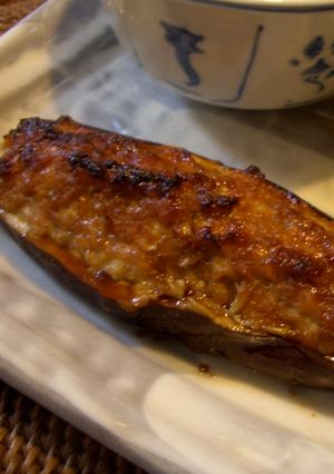 茄子の鶏つくね焼き-レシピのメイン写真