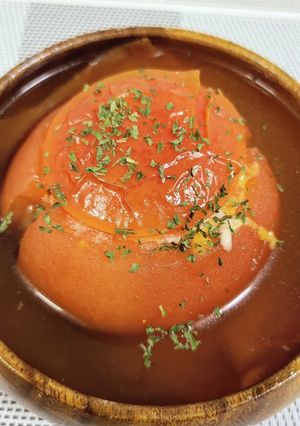 丸ごとトマトのチーズリゾット風-レシピのメイン写真