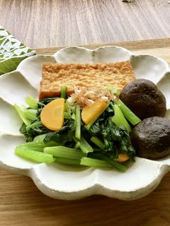 小松菜と厚揚げの煮びたし-レシピのメイン写真