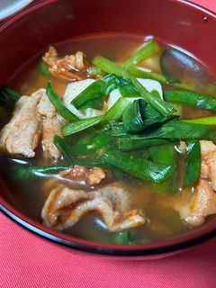 豆腐とひき肉の韓国風ピリ辛スープ-レシピのメイン写真