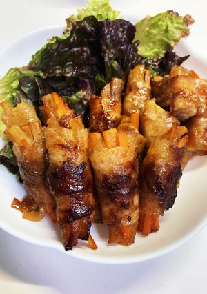 大根と人参の豚バラ巻き（照り焼き）-レシピのメイン写真