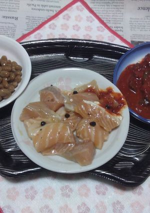 3種盛りのタパス〜納豆ヅケサーモンキムチ-レシピのメイン写真
