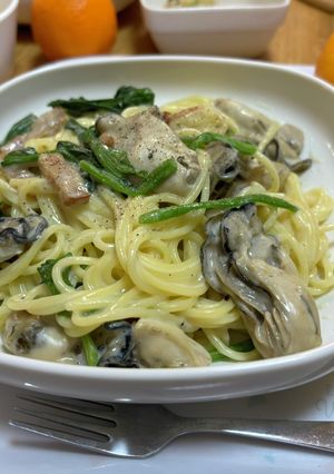 簡単☆牡蠣のクリームパスタ-レシピのメイン写真
