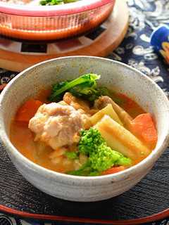 ハリッサ入り鶏肉と野菜の“みそスープ”♪-レシピのメイン写真