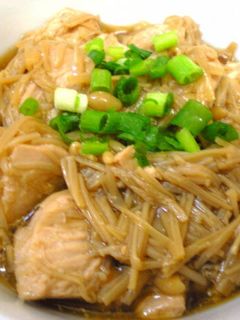 鶏肉とエノキの煮物-レシピのメイン写真