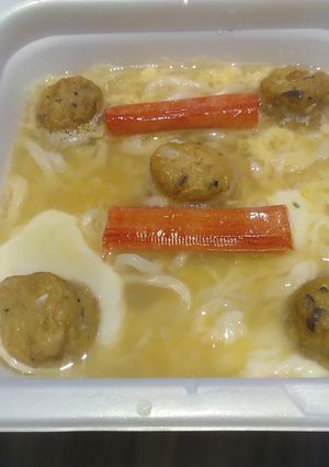 レンチンでお手軽うどんV21イカ揚卵とじ-レシピのメイン写真