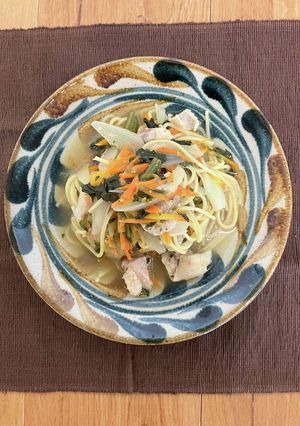 野菜たっぷりレンチンスープパスタ-レシピのメイン写真