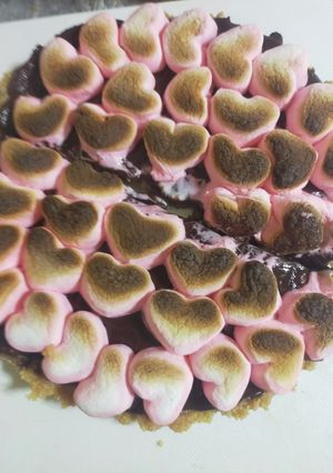 オーブン要らず!生チョコスモアタルト!-レシピのメイン写真