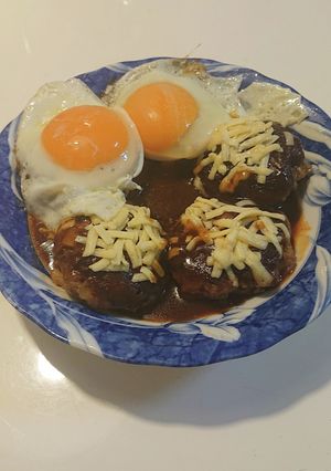 白菜の芯とパン粉消費ハンバーグ-レシピのメイン写真
