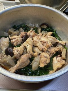 鶏手羽とわかめの煮物-レシピのメイン写真