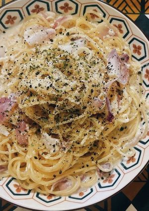 ワンパン！カルボナーラ風パスタ-レシピのメイン写真