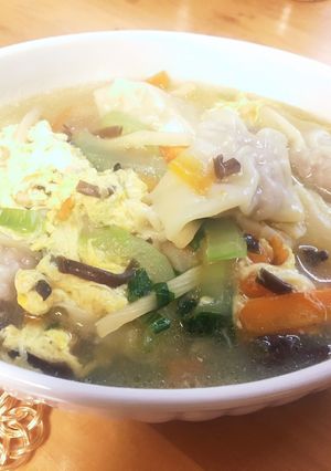 給食の「ワンタンスープ」♡野菜たっぷり-レシピのメイン写真