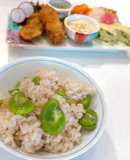 素材の味を活かして◎そら豆の炊き込みご飯