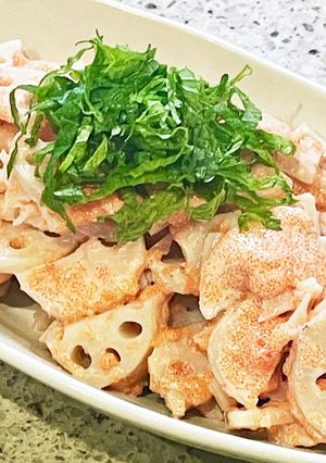 シャキうま！レンコンのマヨたらこ和え♪-レシピのメイン写真