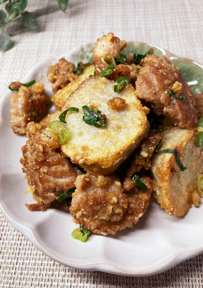 里芋と豚肉のごま味噌炒め-レシピのメイン写真